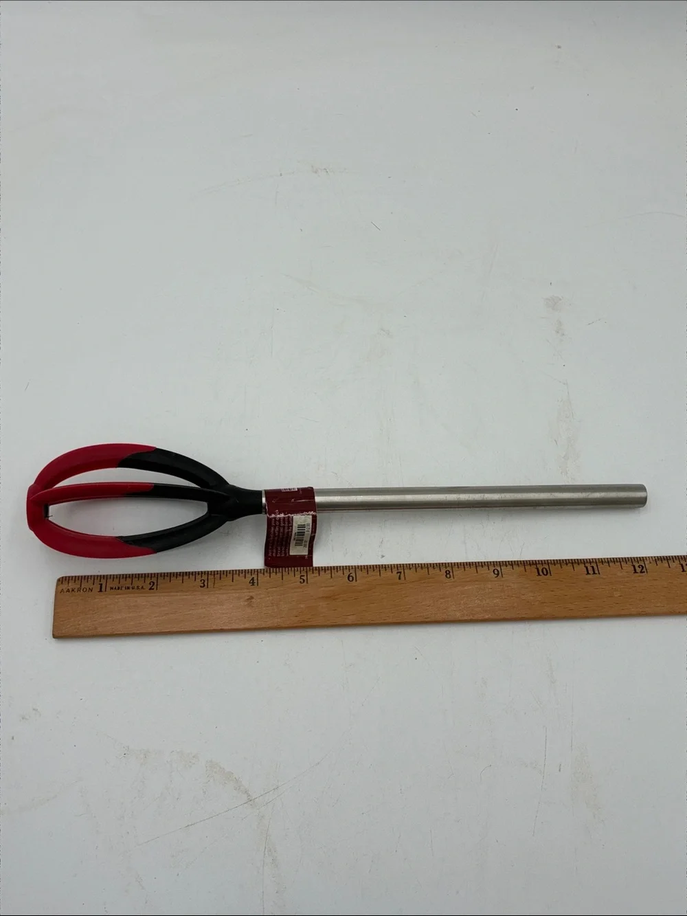 Williams Sonoma Red and Black Silicone Multi-Use Whisk with Stainless Handle